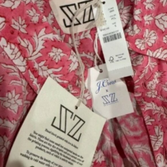 J.crew Sz block prints pink floral tunic dress coverup size small - Picture 5 of 5